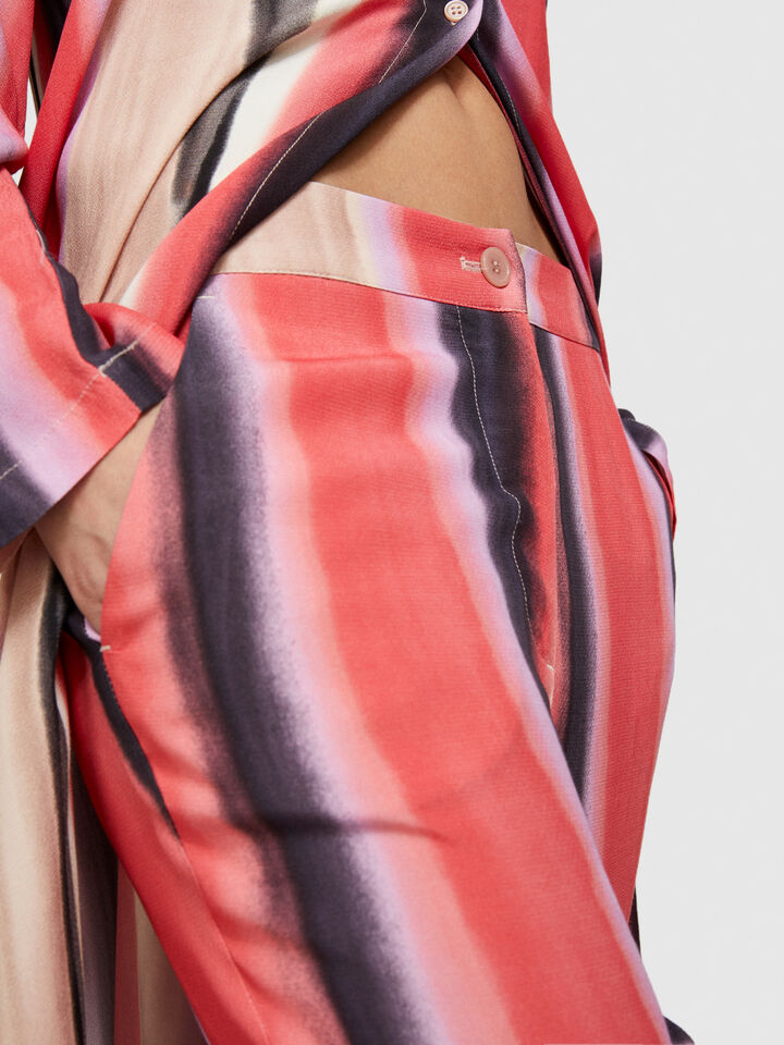 Printed trousers - women's palazzo trousers - Multi-color | Sisley image number 5